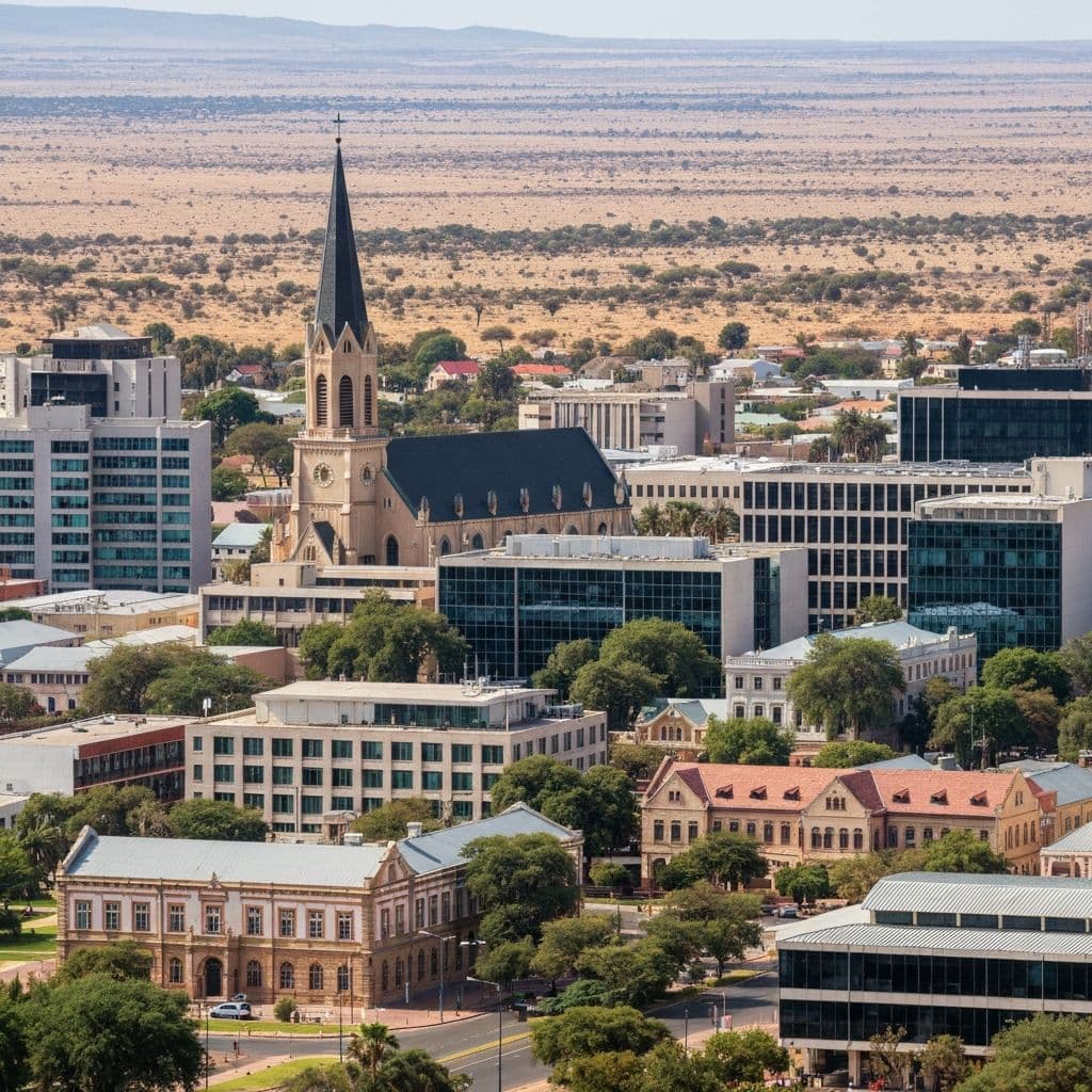 Windhoek Namibia with Christuskirche